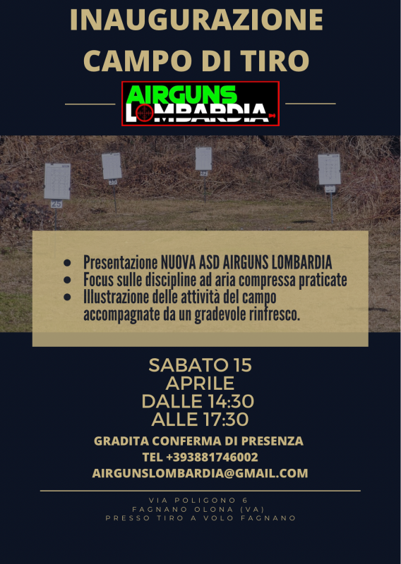 Inaugurazione campo di tiro