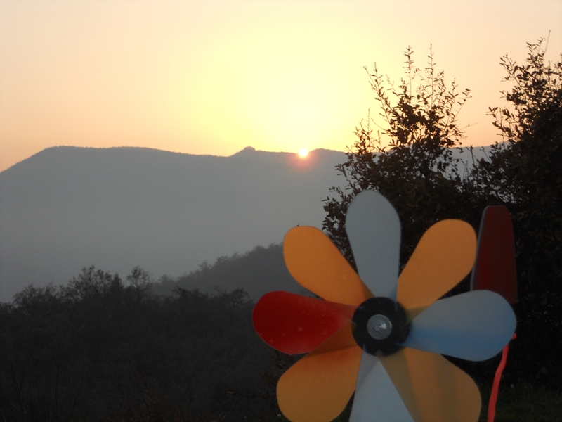 06/01/2014 Epifania, tramonto a Lugnano visto dal poligono BR